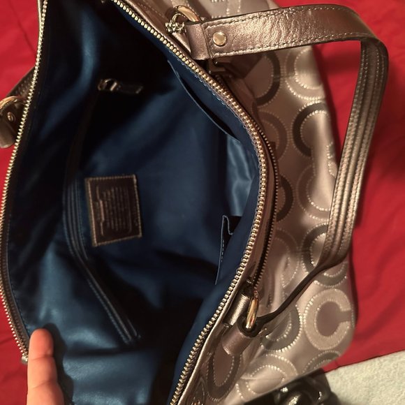 COACH POPPY OPT ART GLAM TOTE BAG - Picture 5 of 6